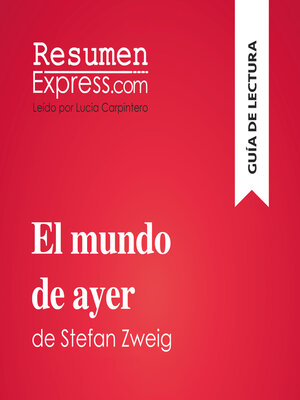 cover image of El mundo de ayer de Stefan Zweig (Guía de lectura)